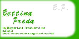 bettina preda business card